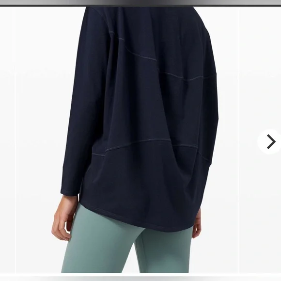 Lululemon Back In Action Long Sleeve - Navy - Picture 3 of 6